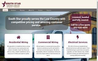 South Star Electrical of Mt Pleasant website