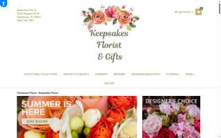 Keepsakes Florist website