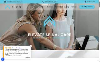 Elevate Spinal Care website