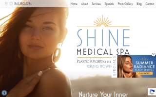 Shine Medical Spa by Plastic Surgery of the Carolinas website
