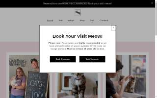 Pounce Cat Cafe + Wine Bar website
