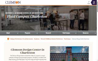 Clemson Architecture Center Charleston website