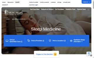 MUSC Sleep Center website