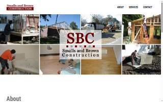 Smalls and Brown Construction website