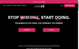 Jane DO - Charleston Fitness Studio website