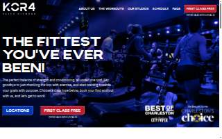 Kor4 Elite Fitness Charleston website