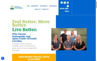 Neuropathy and Spine Center of South Carolina website