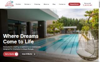 Charleston Pools and Service website