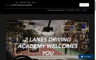 2 Lanes Driving Academy website