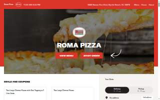 Roma Pizza website