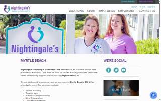 Nightingale's Nursing & Attendants of Myrtle Beach website