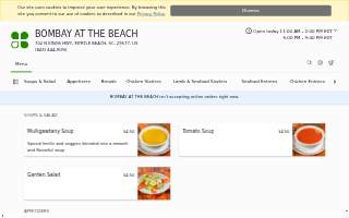Bombay at the Beach website