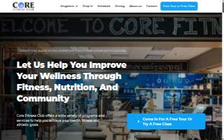 Core Fitness website