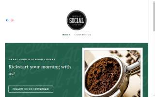 Social Coffee Shop website