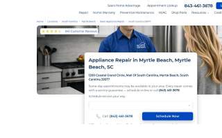 Sears Appliance Repair of Myrtle Beach website
