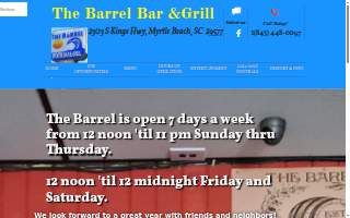 The Barrel Sports Bar & Grill website