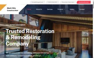 Mark Hilts Construction website