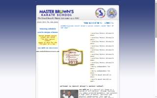 Master Brown's Karate School website