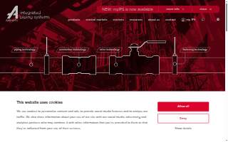 Aalberts Integrated Piping Systems website