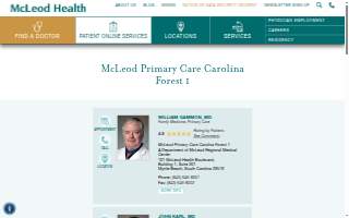 McLeod Primary Care Carolina Forest 1 website