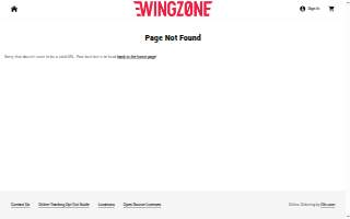 Wing Zone website