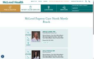 McLeod Express Care North Myrtle Beach website