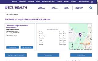 The Service League of Greenville Hospice House website