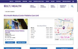 ECU Health Medical Center Palliative Care Unit website