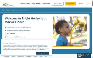 Bright Horizons at Maxwell Place website