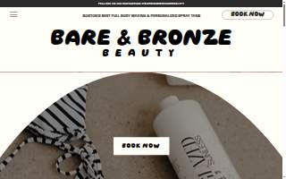 Bare & Bronze Beauty website