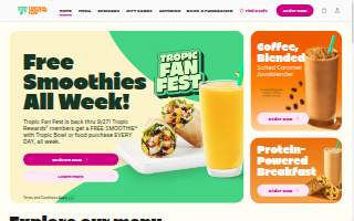 Tropical Smoothie Cafe of Frankfort website