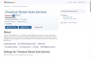 Chestnut Street Auto Service website