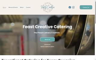 Feast Creative Catering website