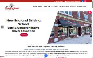 New England Driving School - Driver's Ed & Road tests website