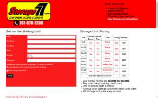 Storage 77 of Hanover website