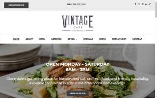 Vintage Cafe website