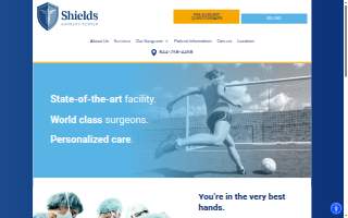 Shields Surgery Center website