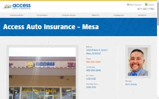 Access Auto Insurance of Mesa website