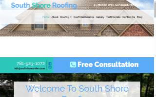 South Shore Roofing of Marshfield website