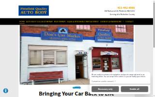 Pittsfield Quality Auto Body website