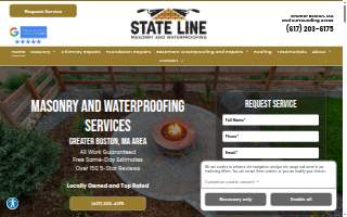 Stateline Masonry & Waterproofing of Watertown website