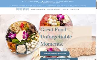Baker's Best Catering website