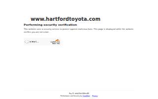 Hartford Toyota Superstore website