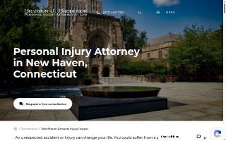 New Haven Personal Injury Attorney At Law, Brandon J. Broderick website