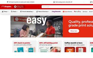 Staples Print & Marketing Services website