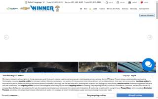 Winner Chevrolet website
