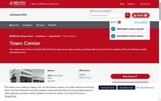 MD Now Urgent Care - Jacksonville Town Center website