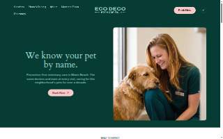 Eco Deco Pet Hospital of Miami website