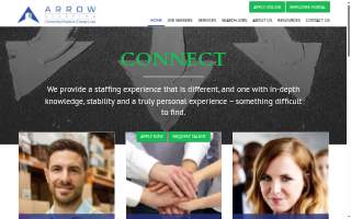 Arrow Staffing website