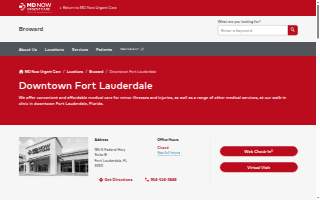 MD Now Urgent Care - Fort Lauderdale website